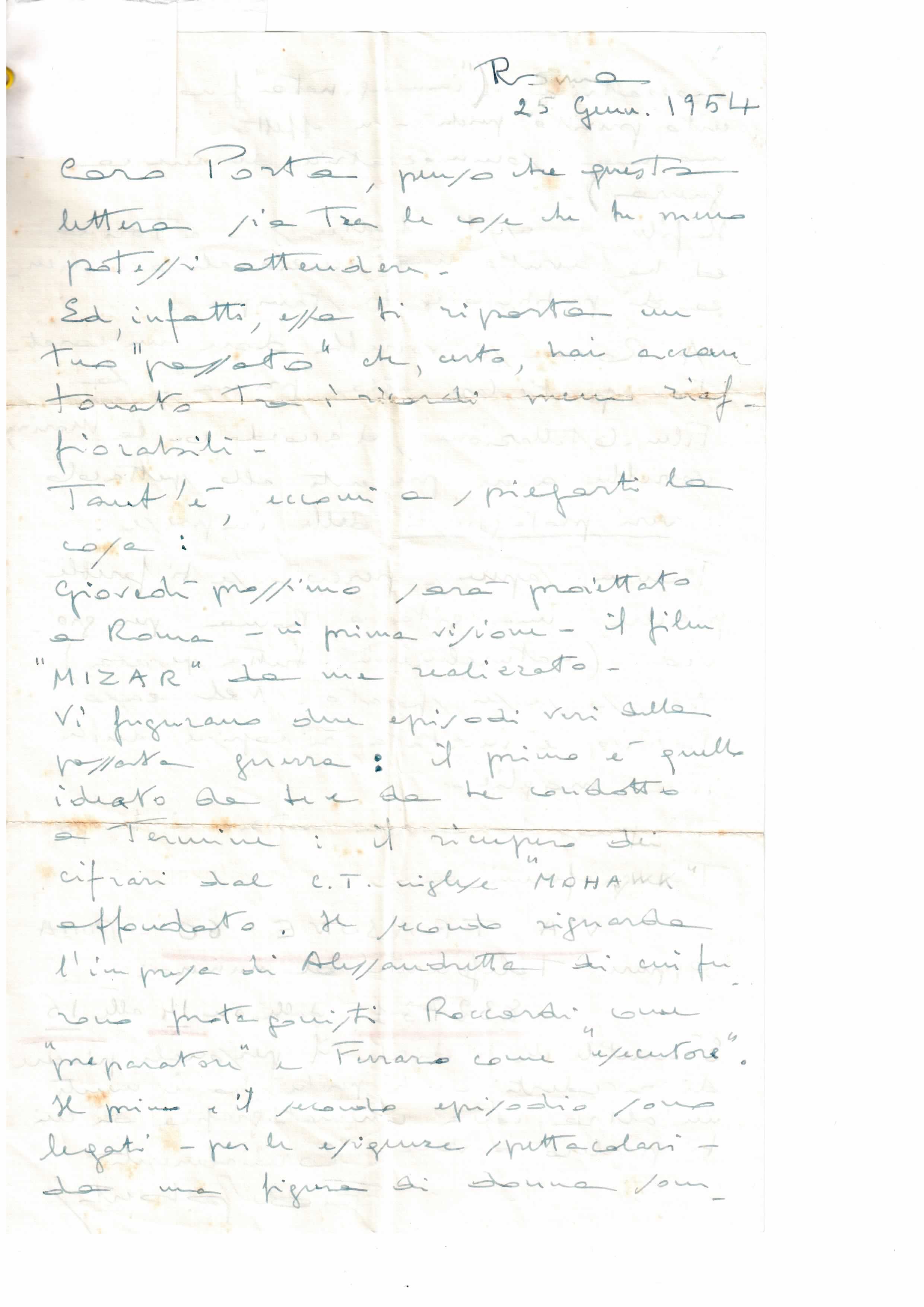 Prima lettera di De Robertis