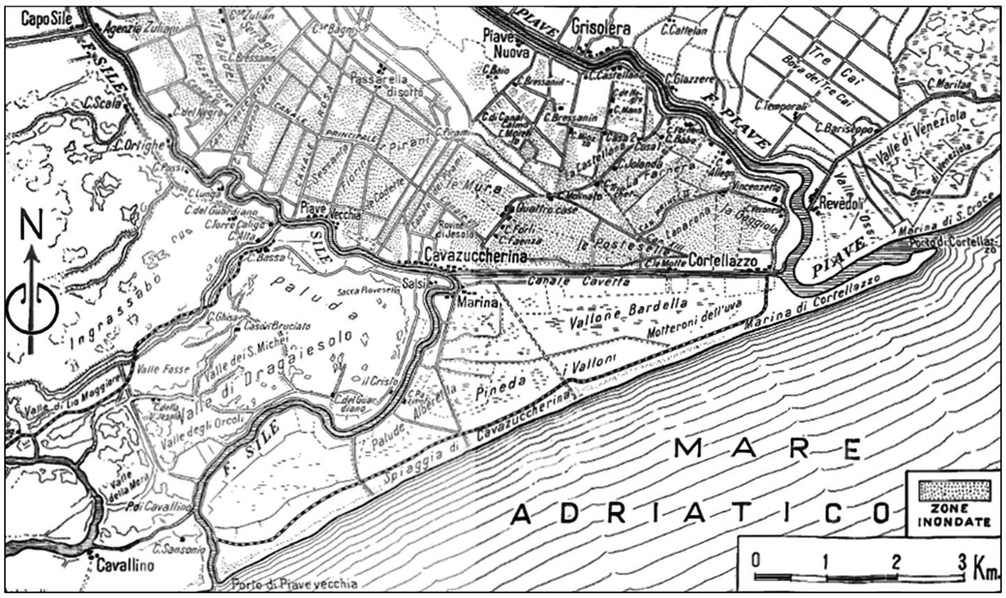mappa Battaglia del Piave
